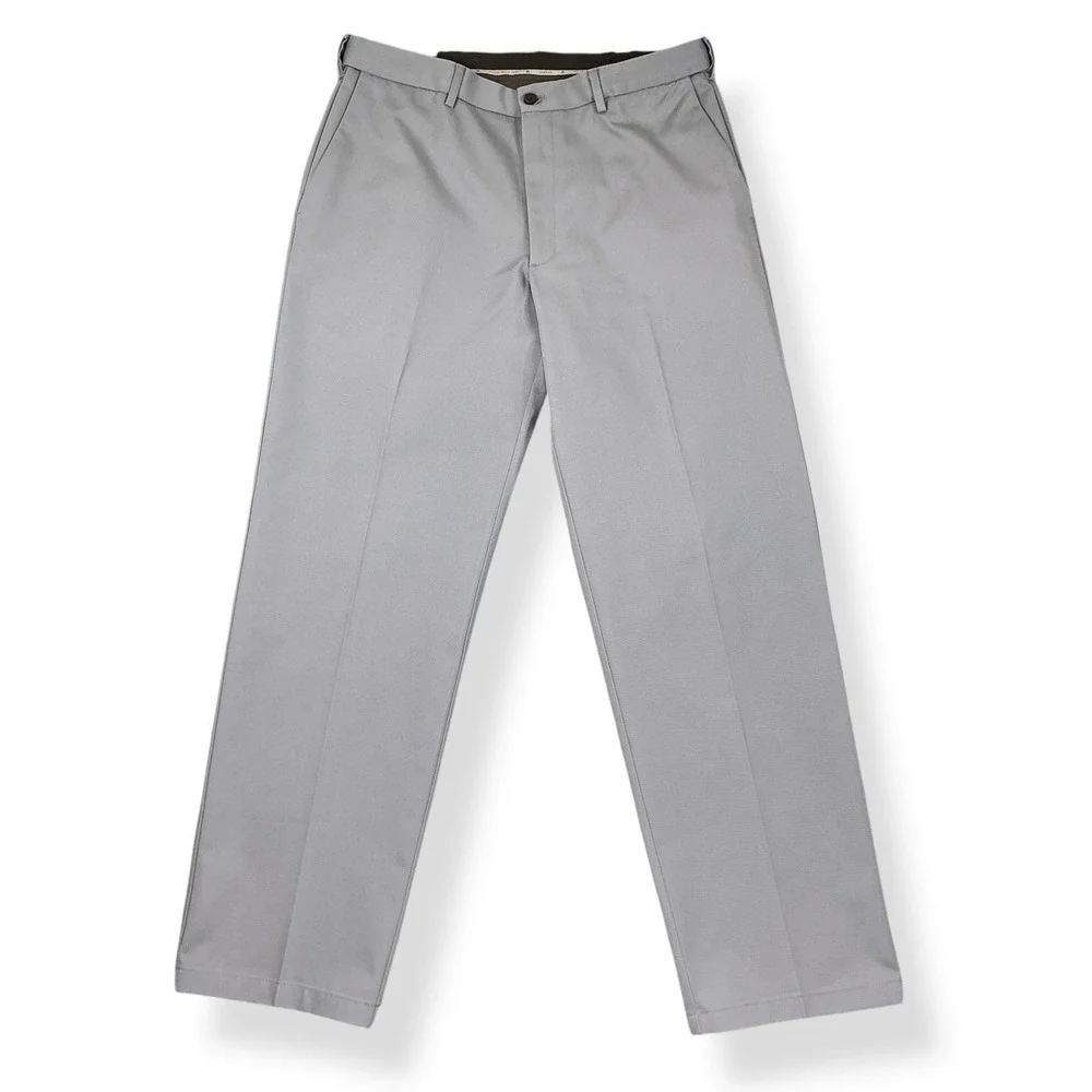 Haggar‎ Pants Men 34x32 (ACTUAL 34x31) Gray Classic Work To Weekend Cotton NWT
